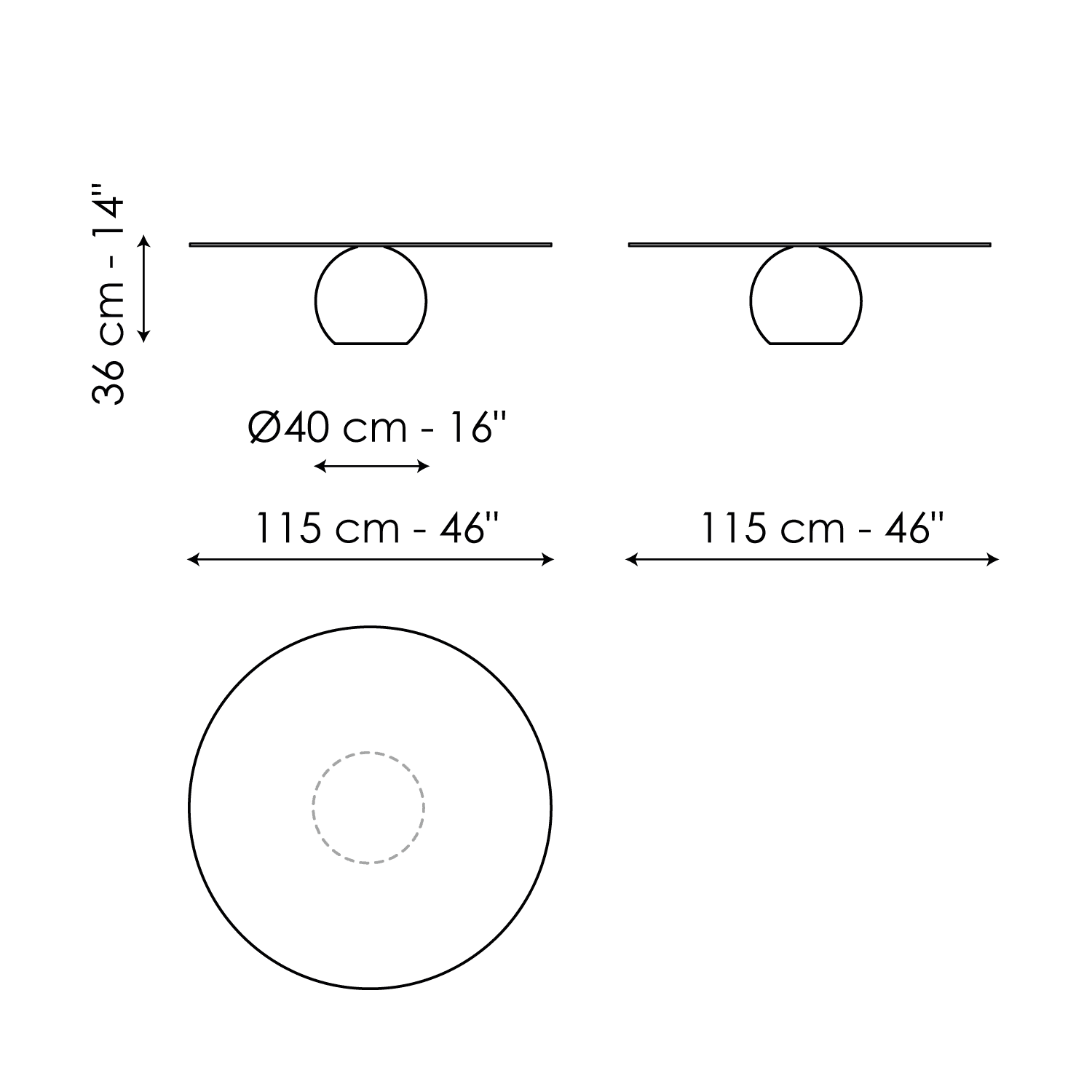 Circus coffee table Ø115