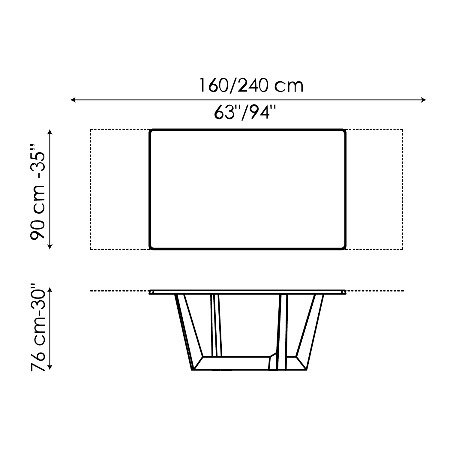 Art Wood Base Dining Table by Bonaldo • room service 360°