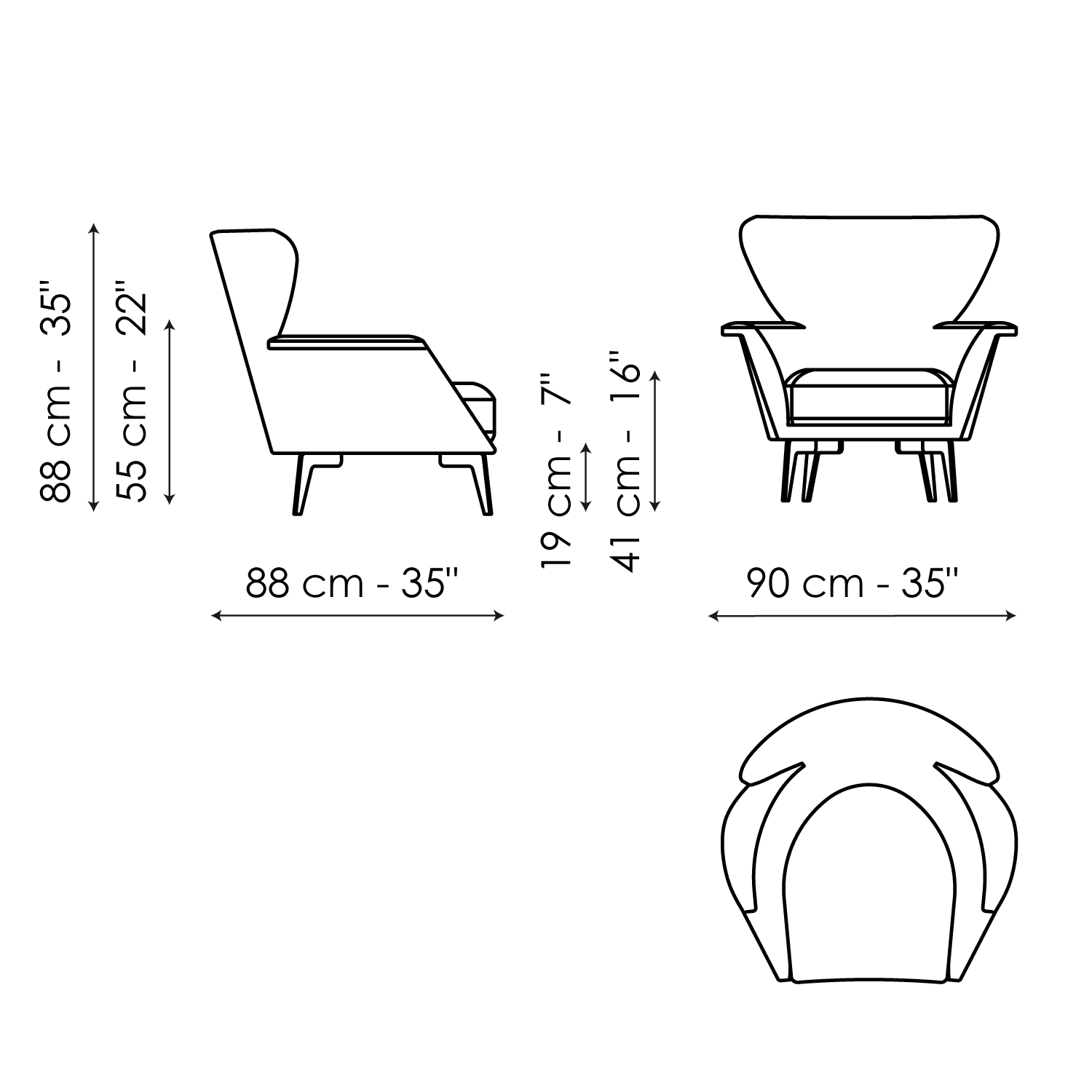 Lovy armchair Bergère