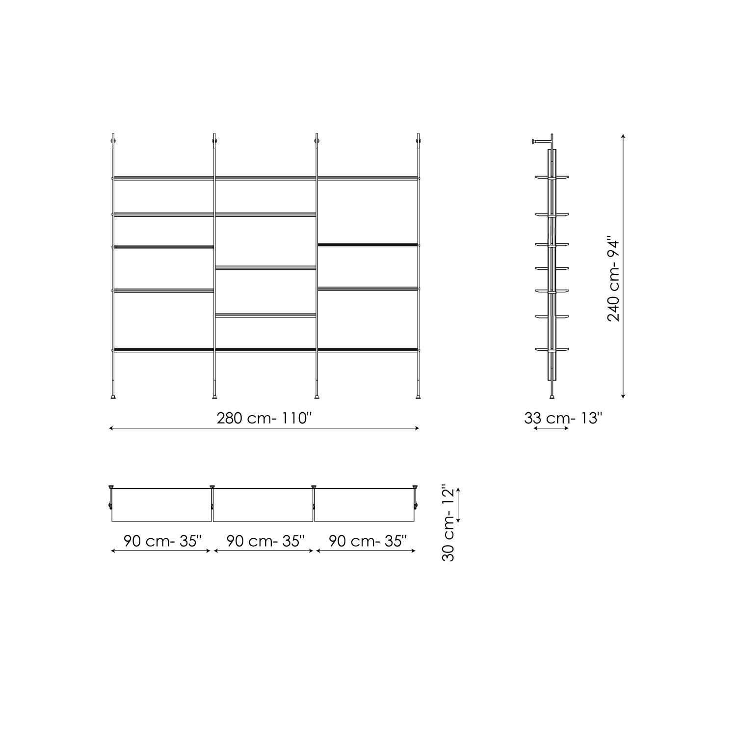 Wall fixing 3 modules