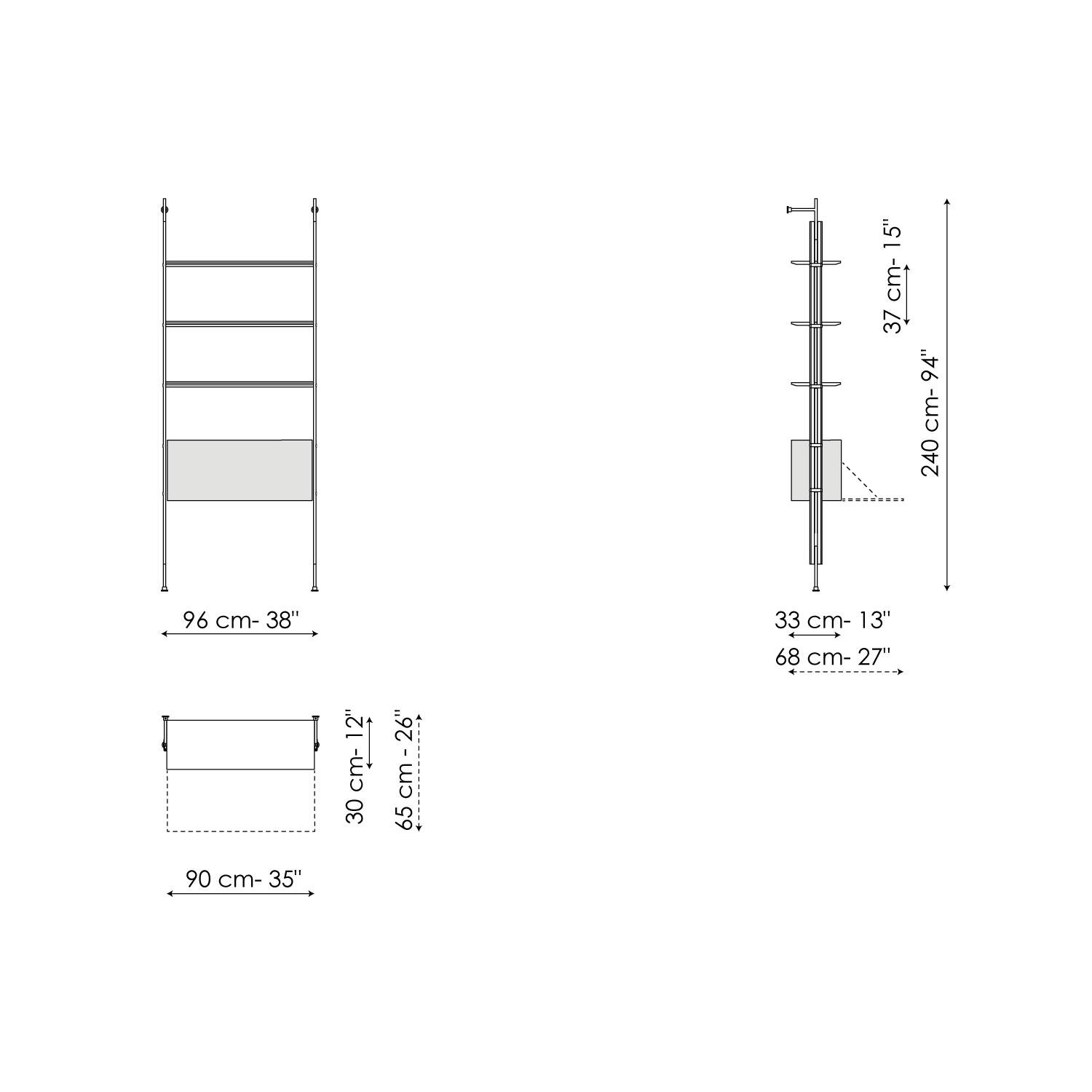 Wall fixing 1 module