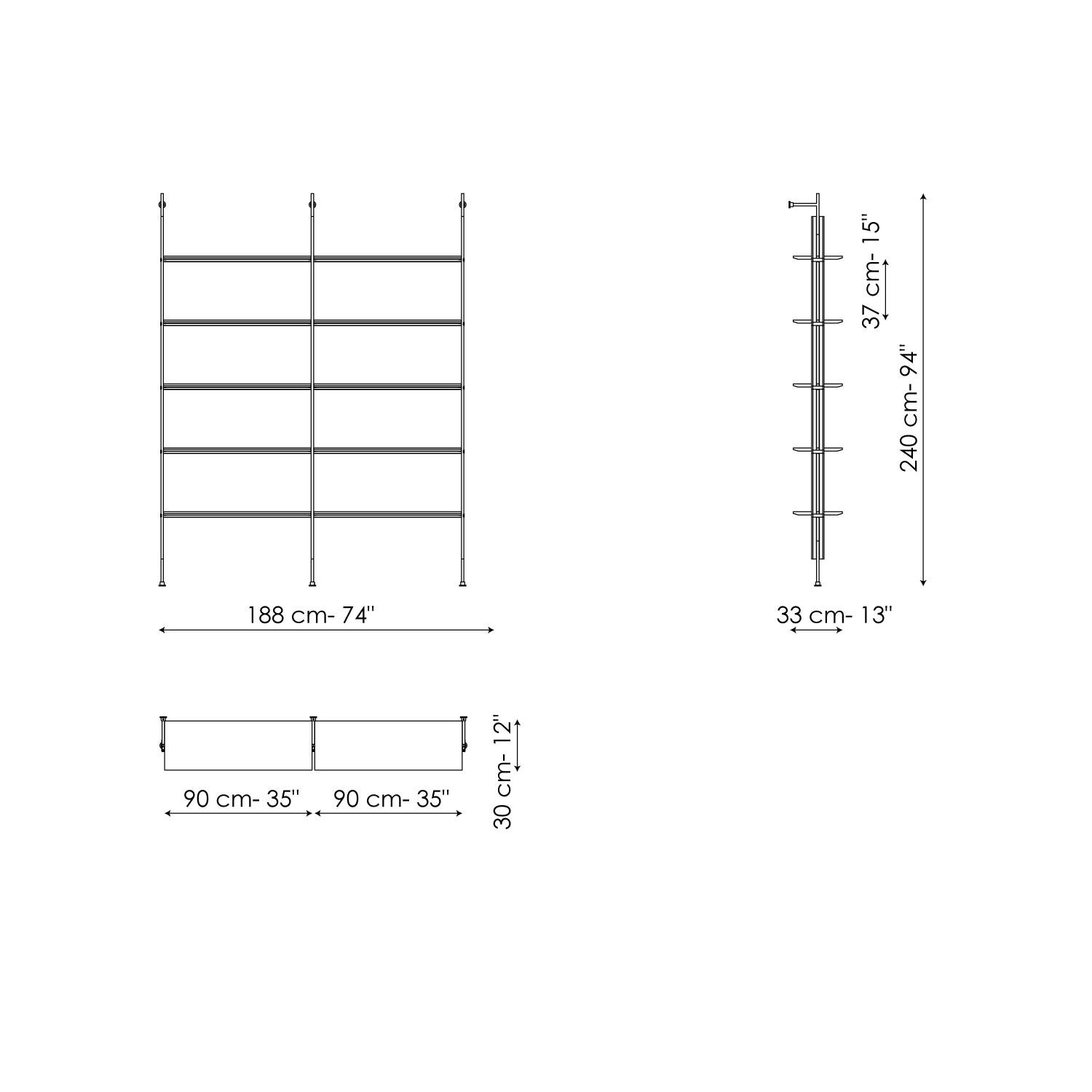 Wall fixing 2 modules
