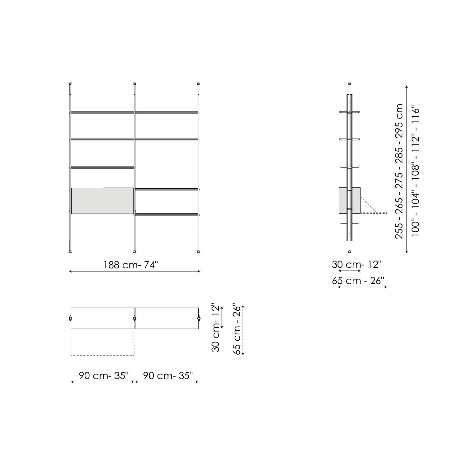 Ceiling fixing 2 modules
