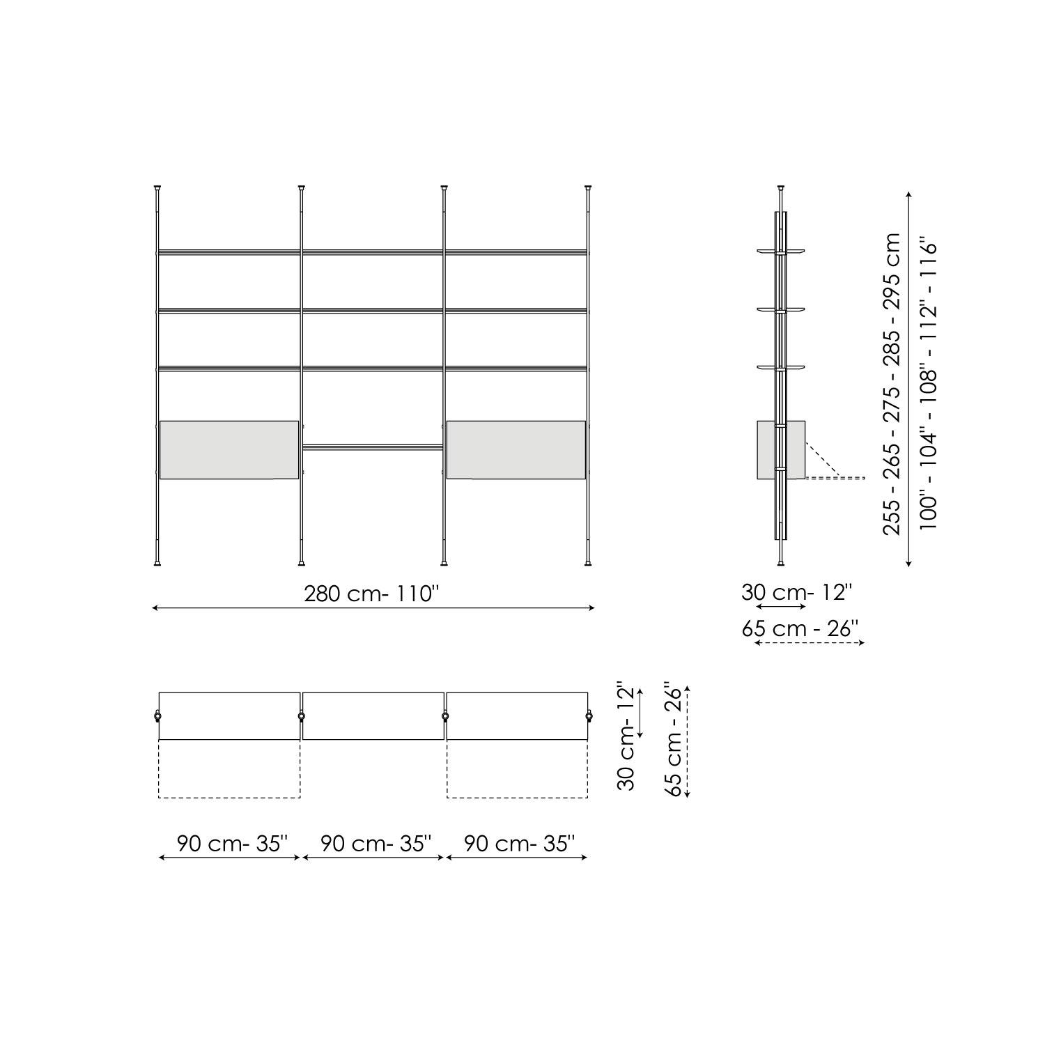Ceiling fixing 3 modules