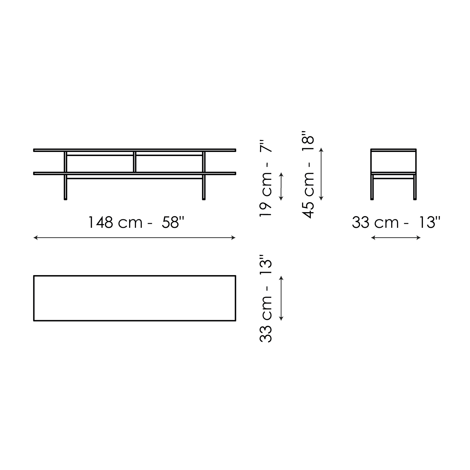 Coffe table 148 x 33