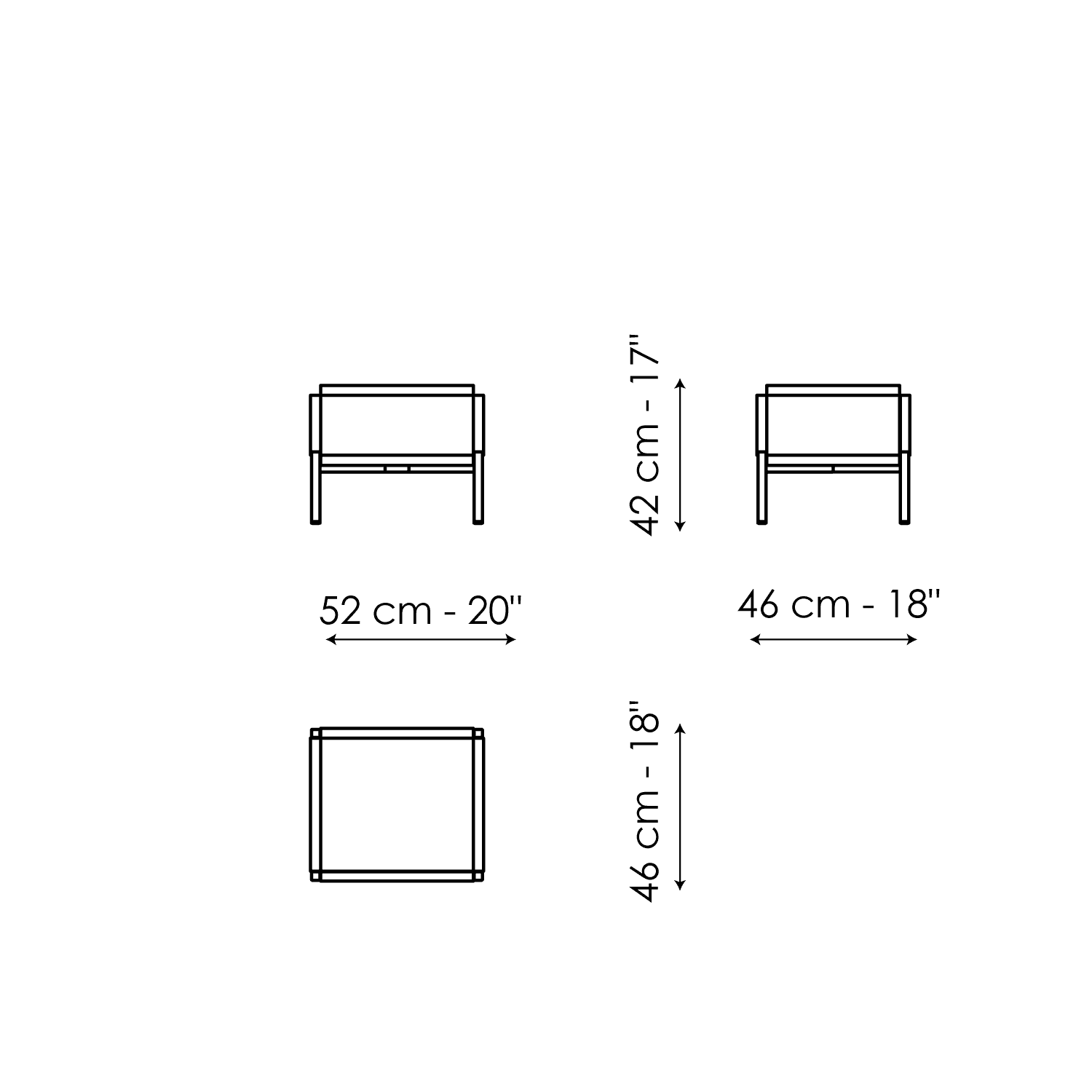 Bedside table with one drawer