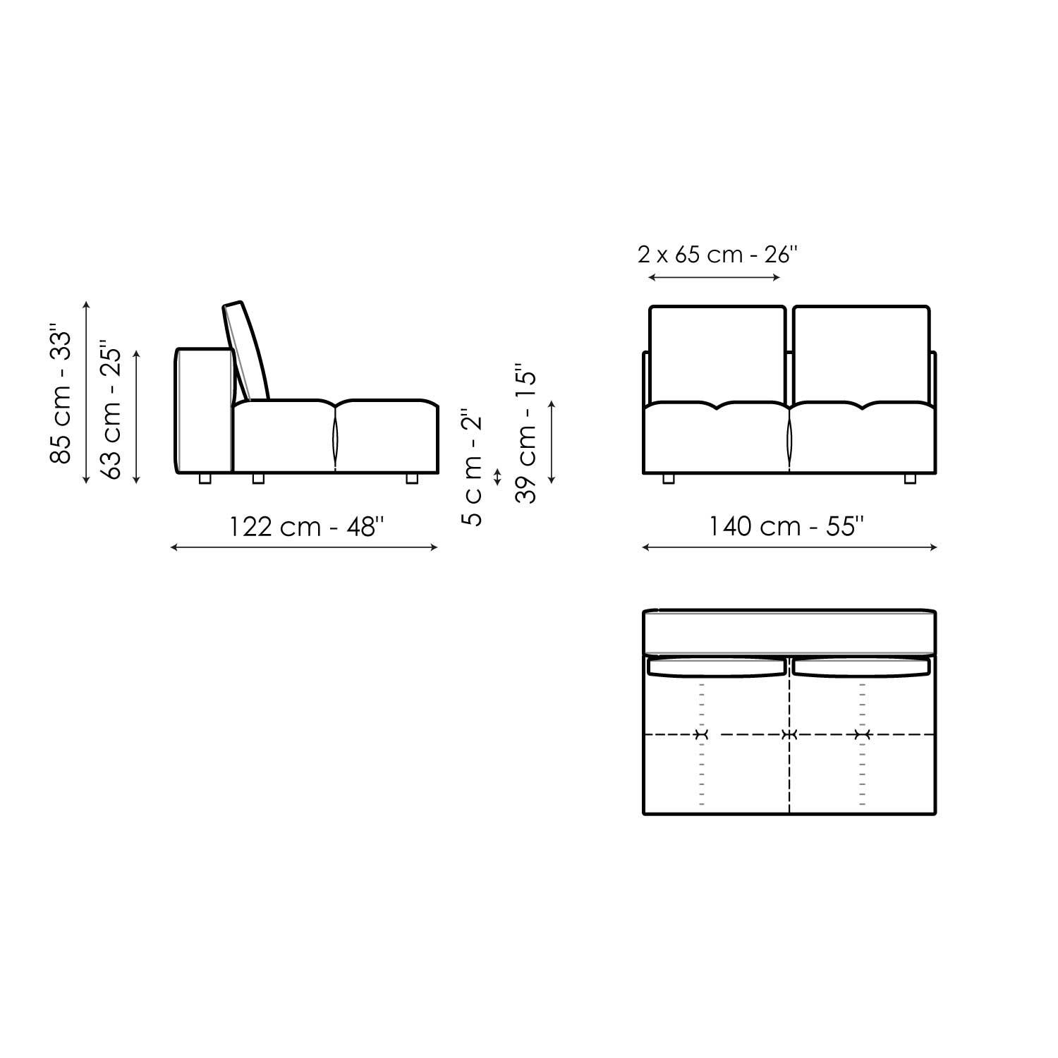 Center section 140x122