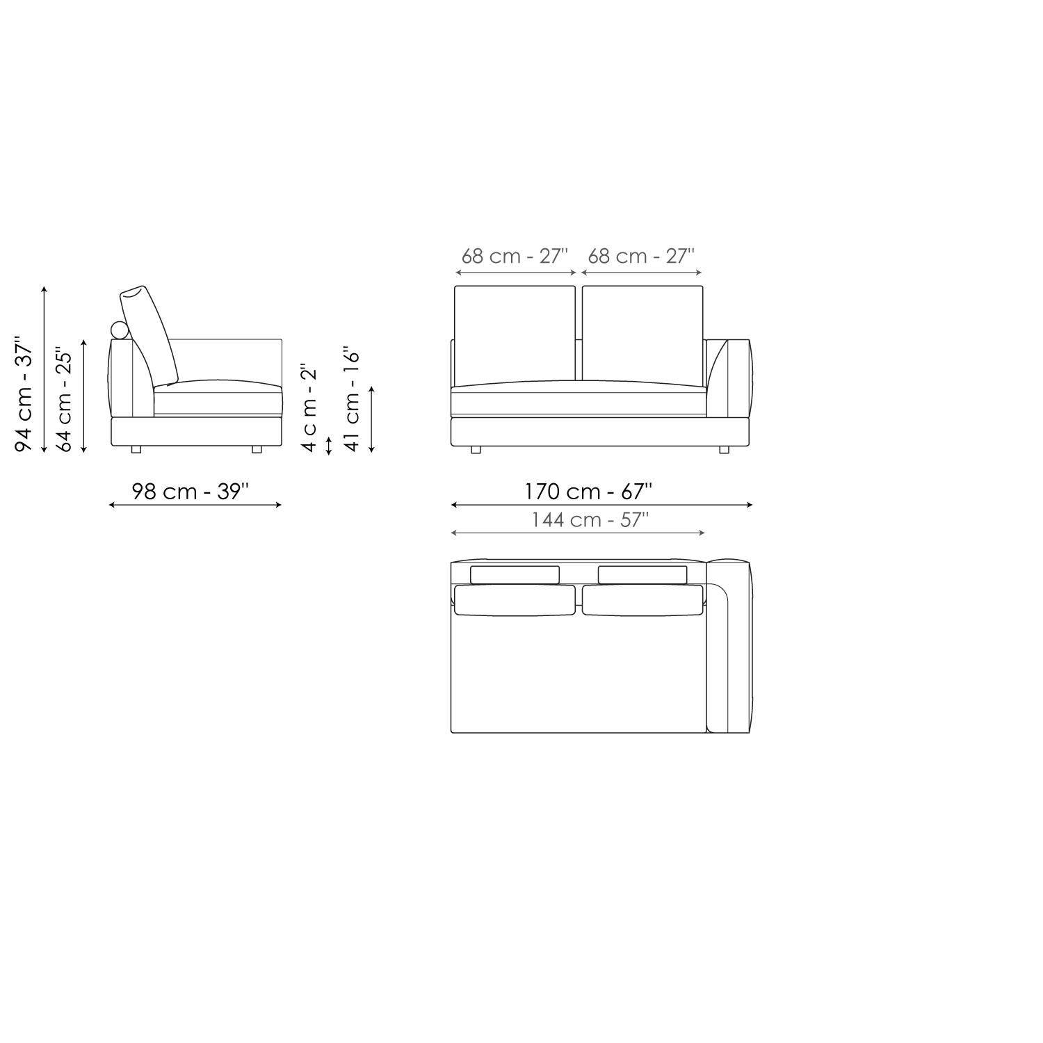 End section sofa 170