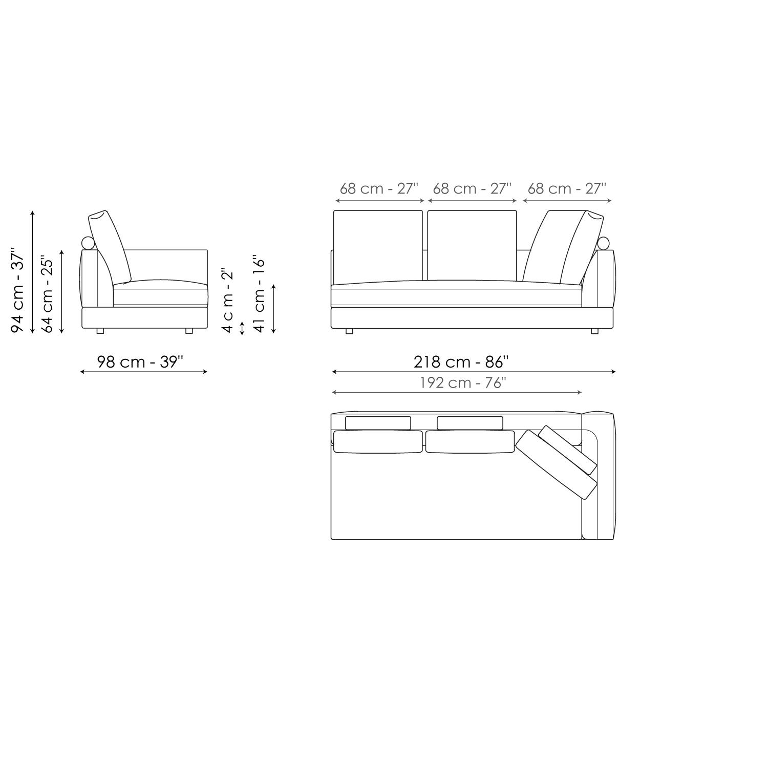 End section sofa 218