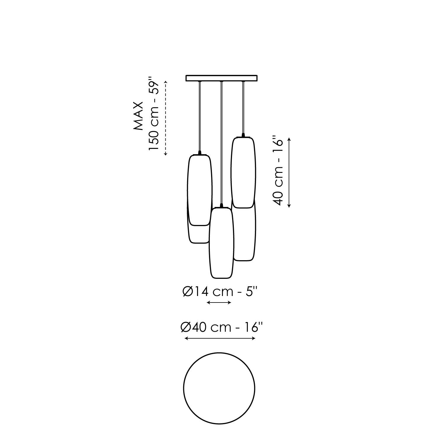 5 lights suspension