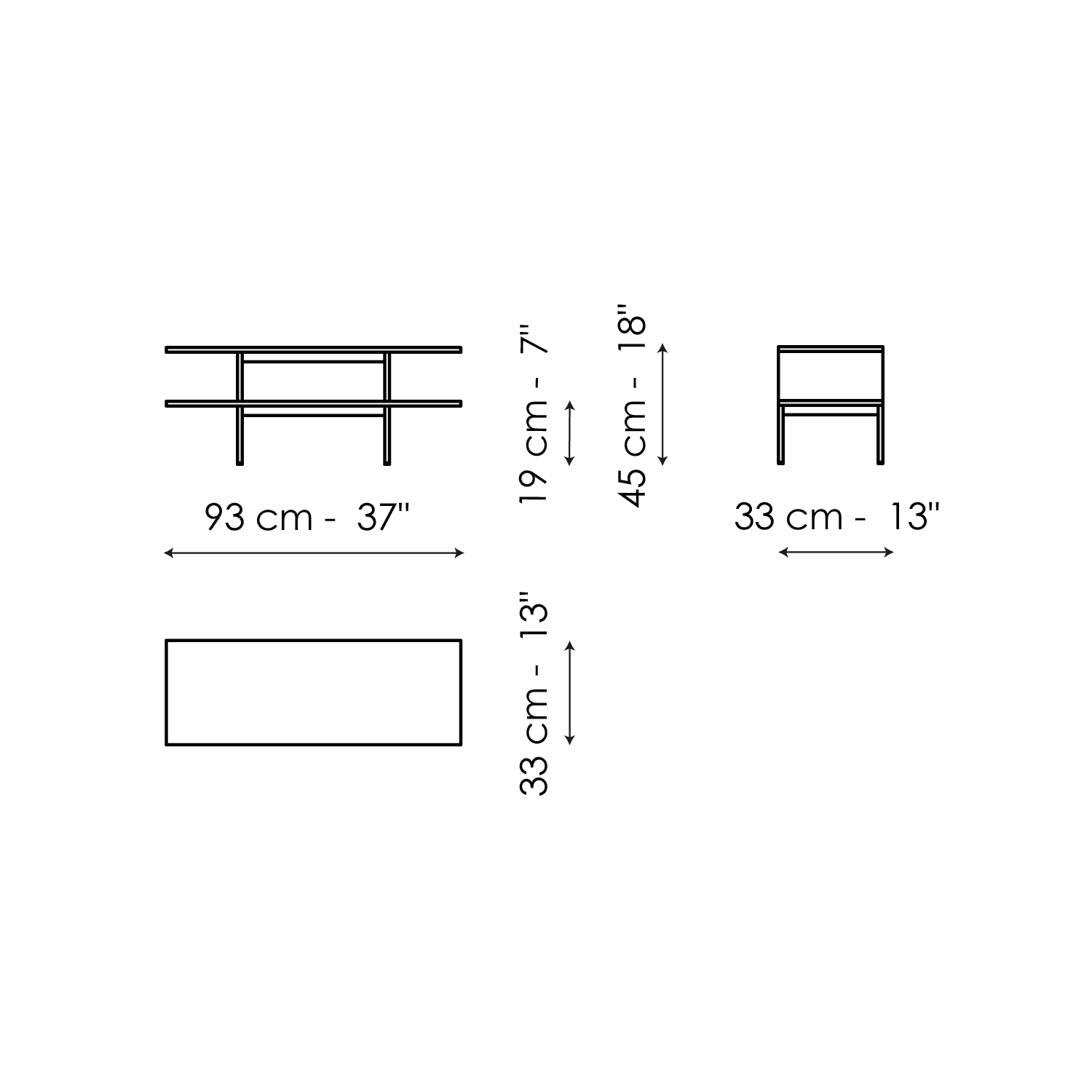 Couchtisch 93 x 33