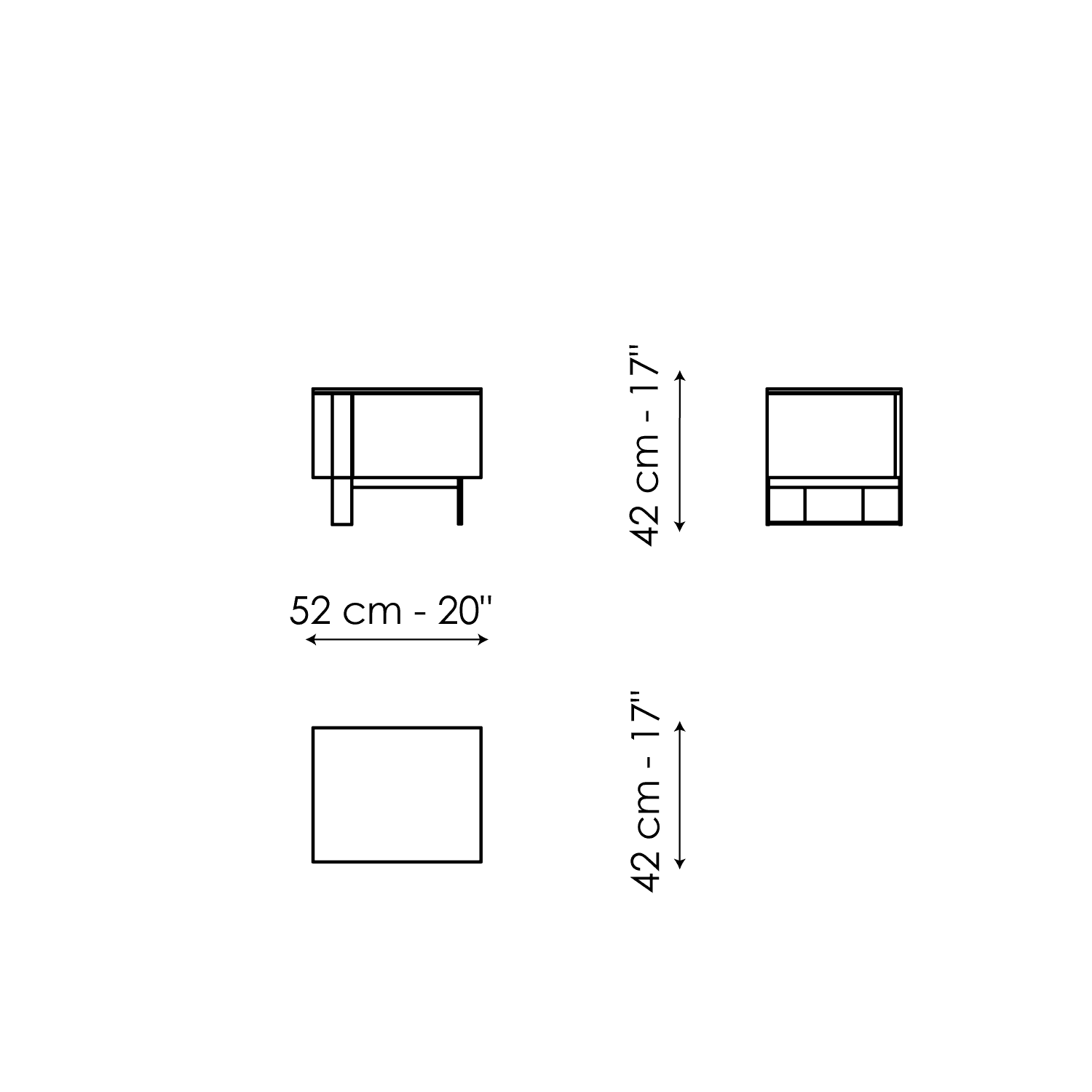 Comodino con un cassetto