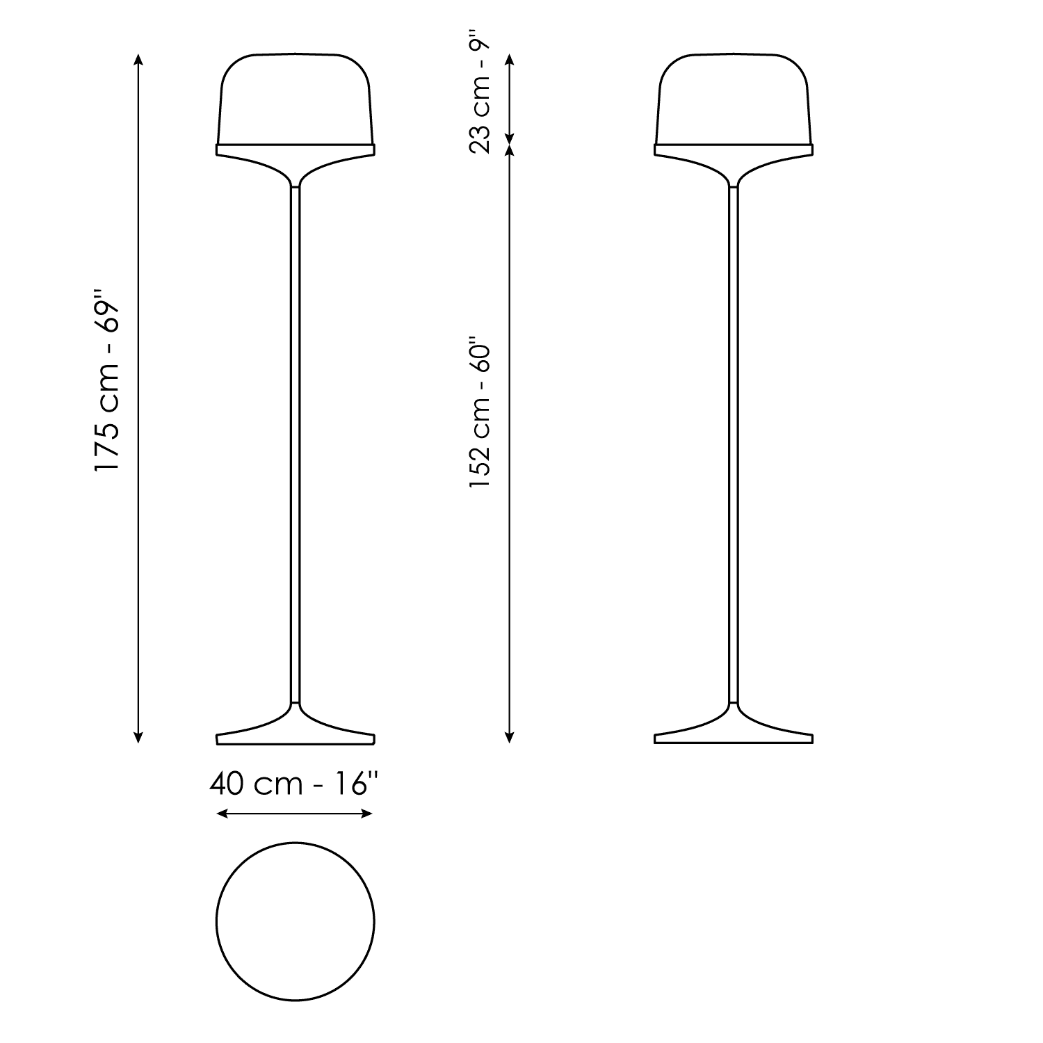 Pin floor lamp