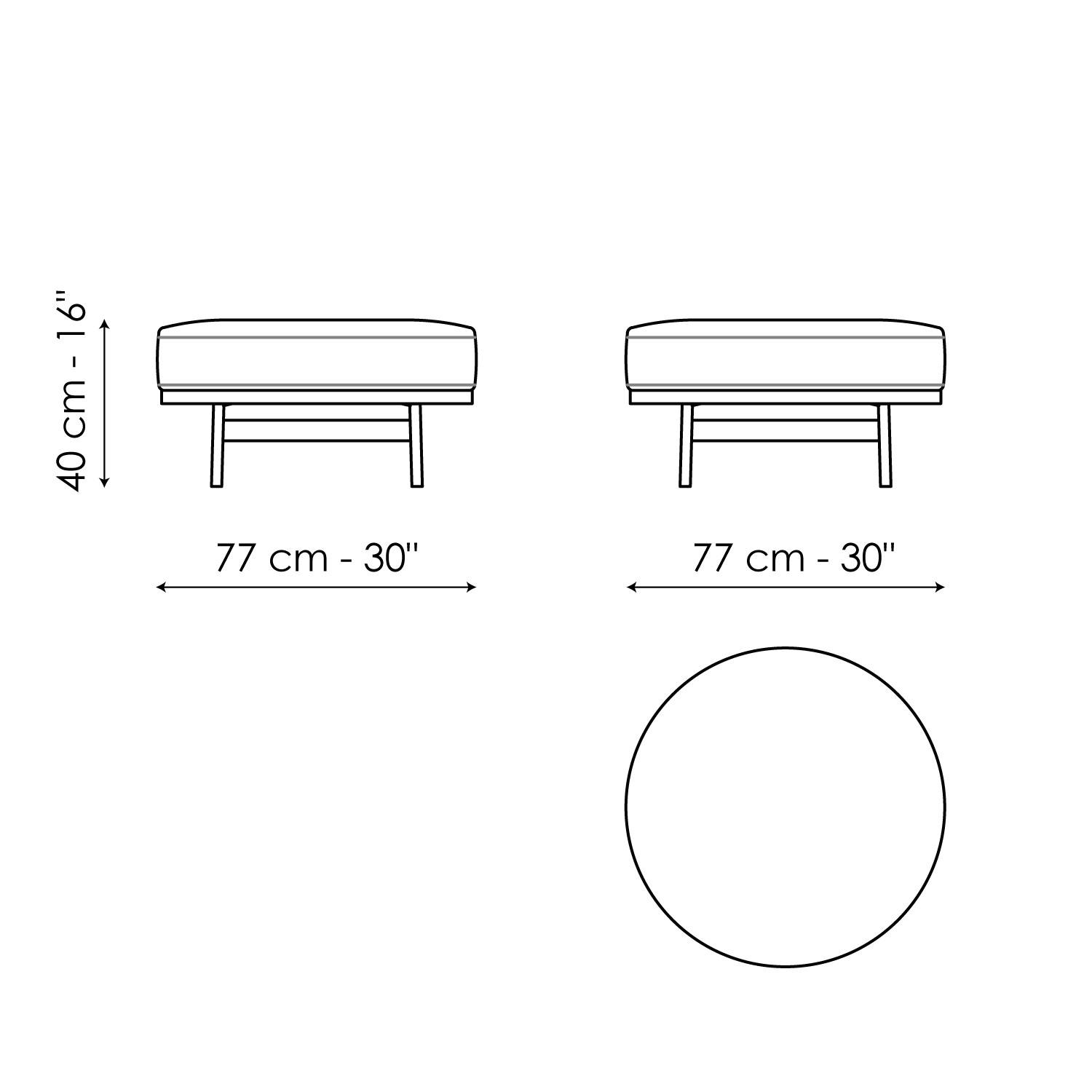 Neuilly pouf Ø77