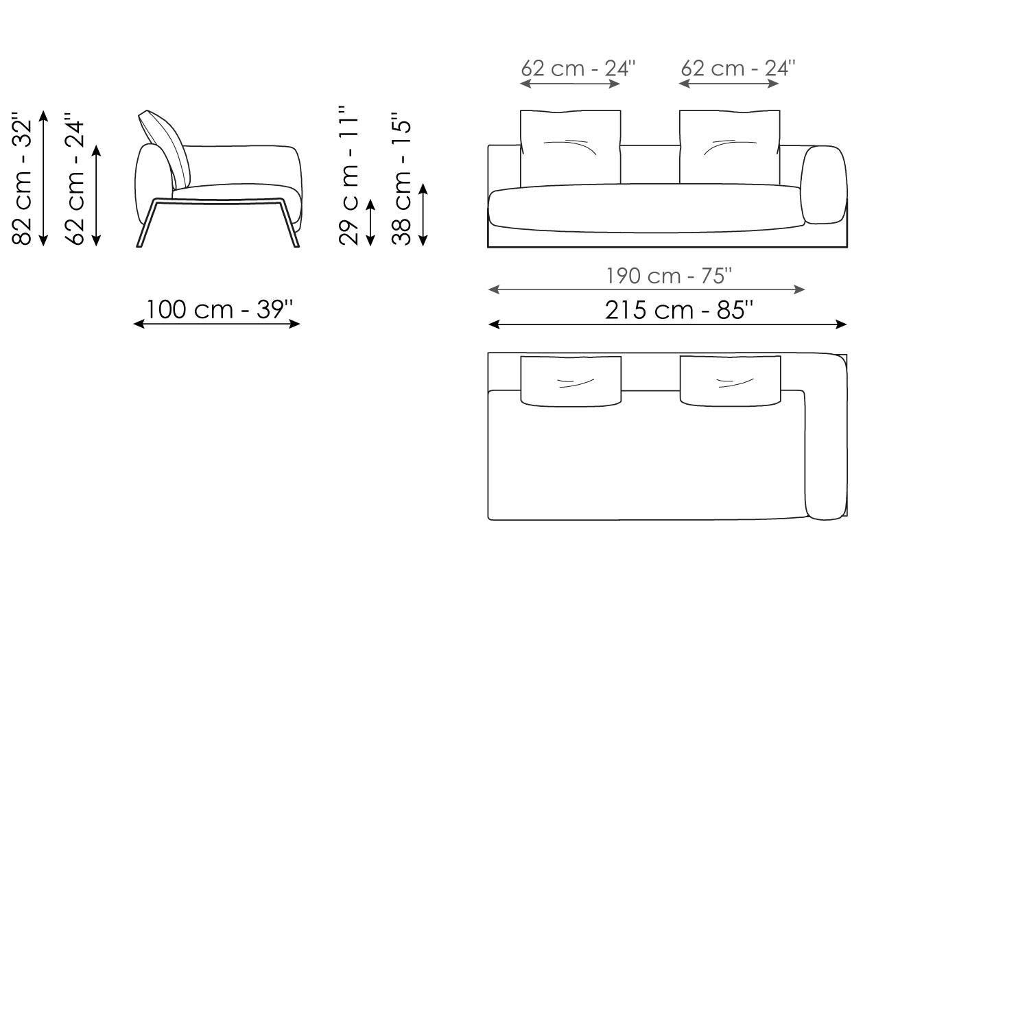 End section sofa 215