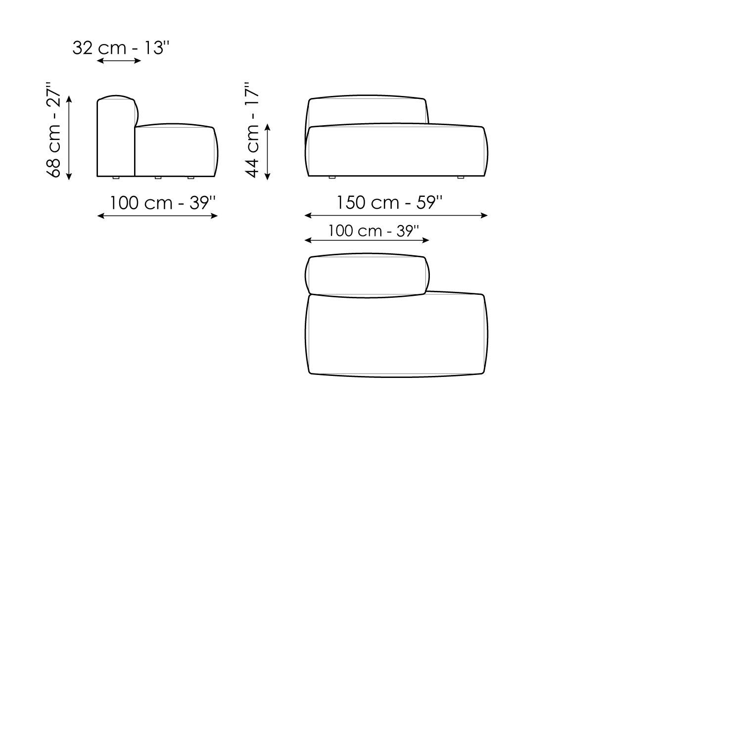 Penisola with backrest