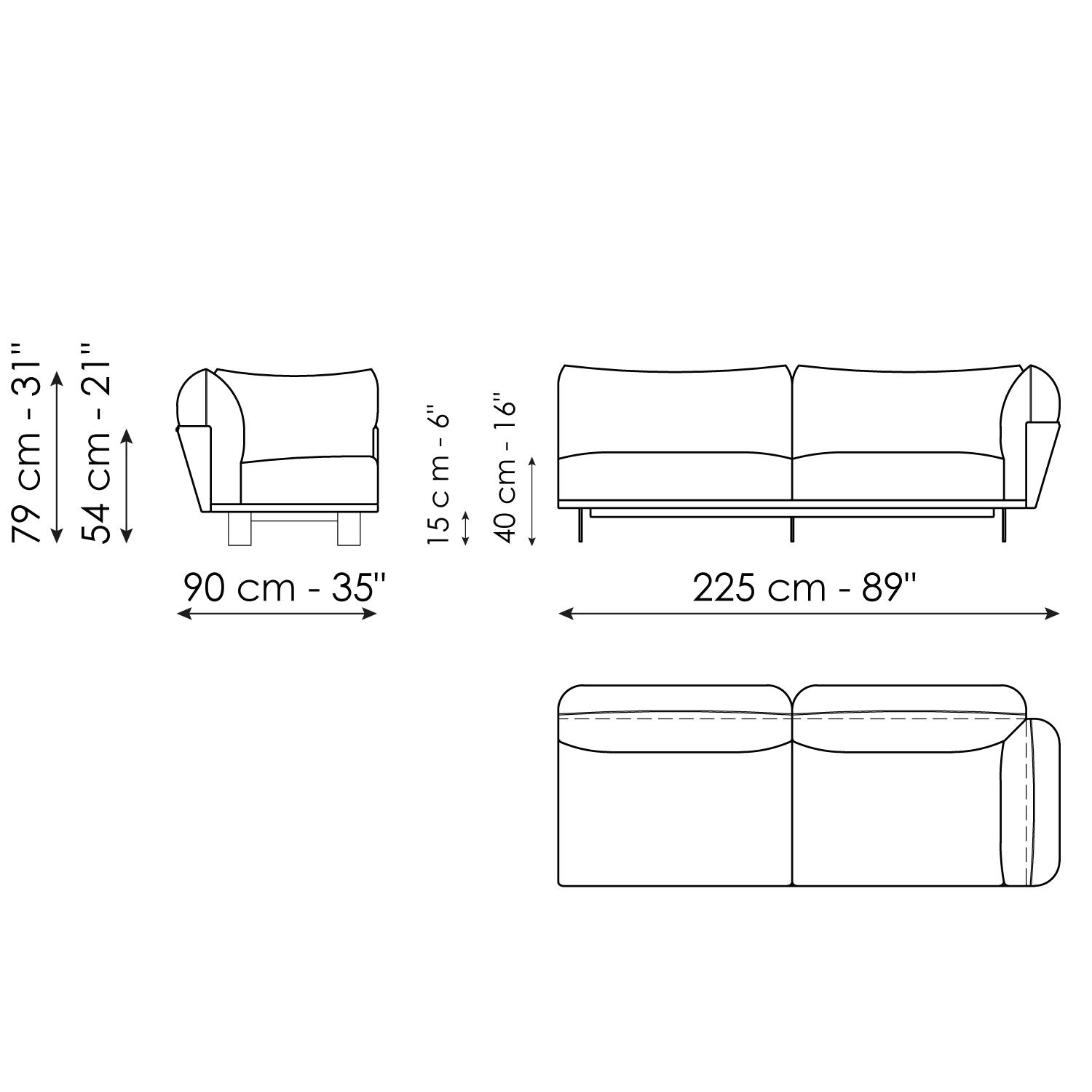 Sofa Endteil 225