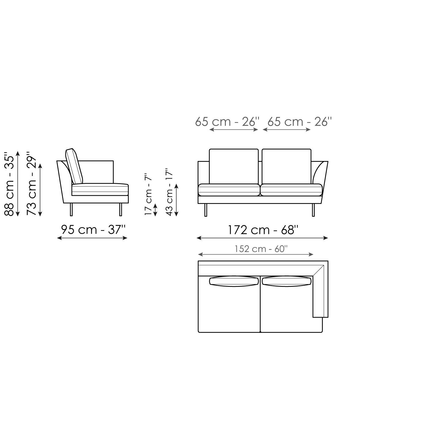 End section sofa 172
