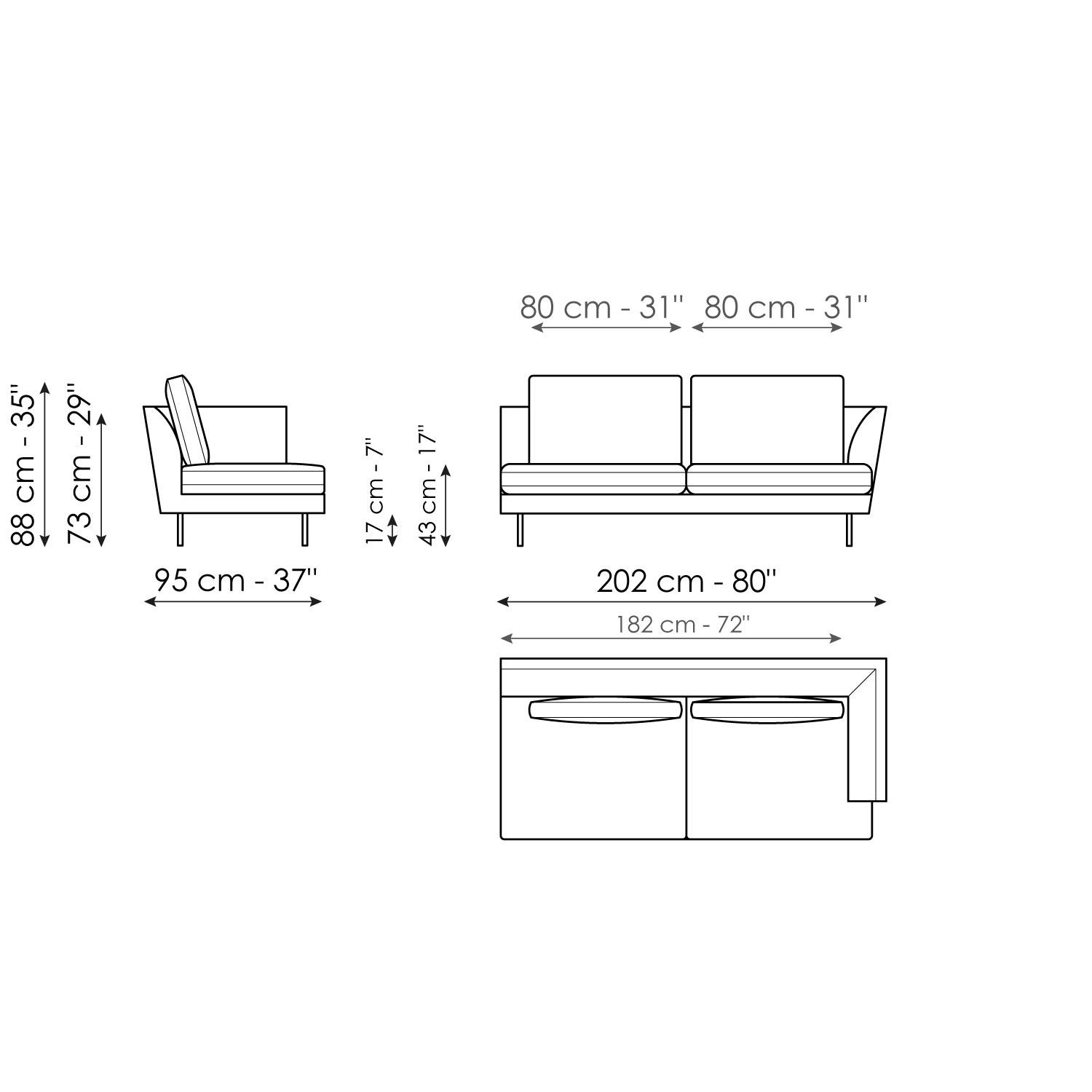 End section sofa 202