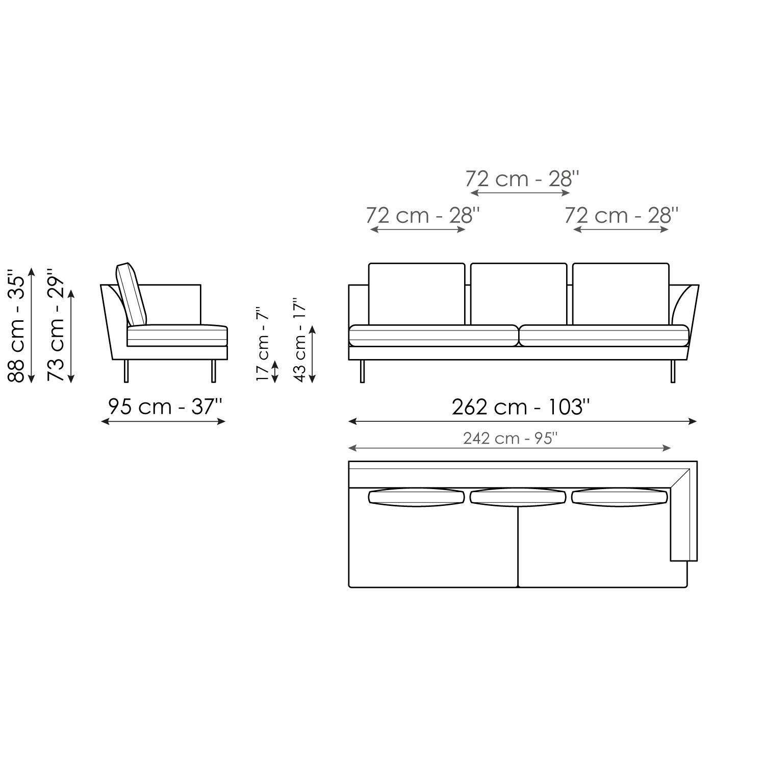 End section sofa 262