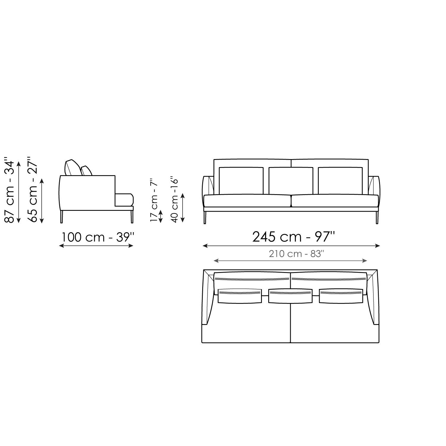 Sofa 245 - 2 seats