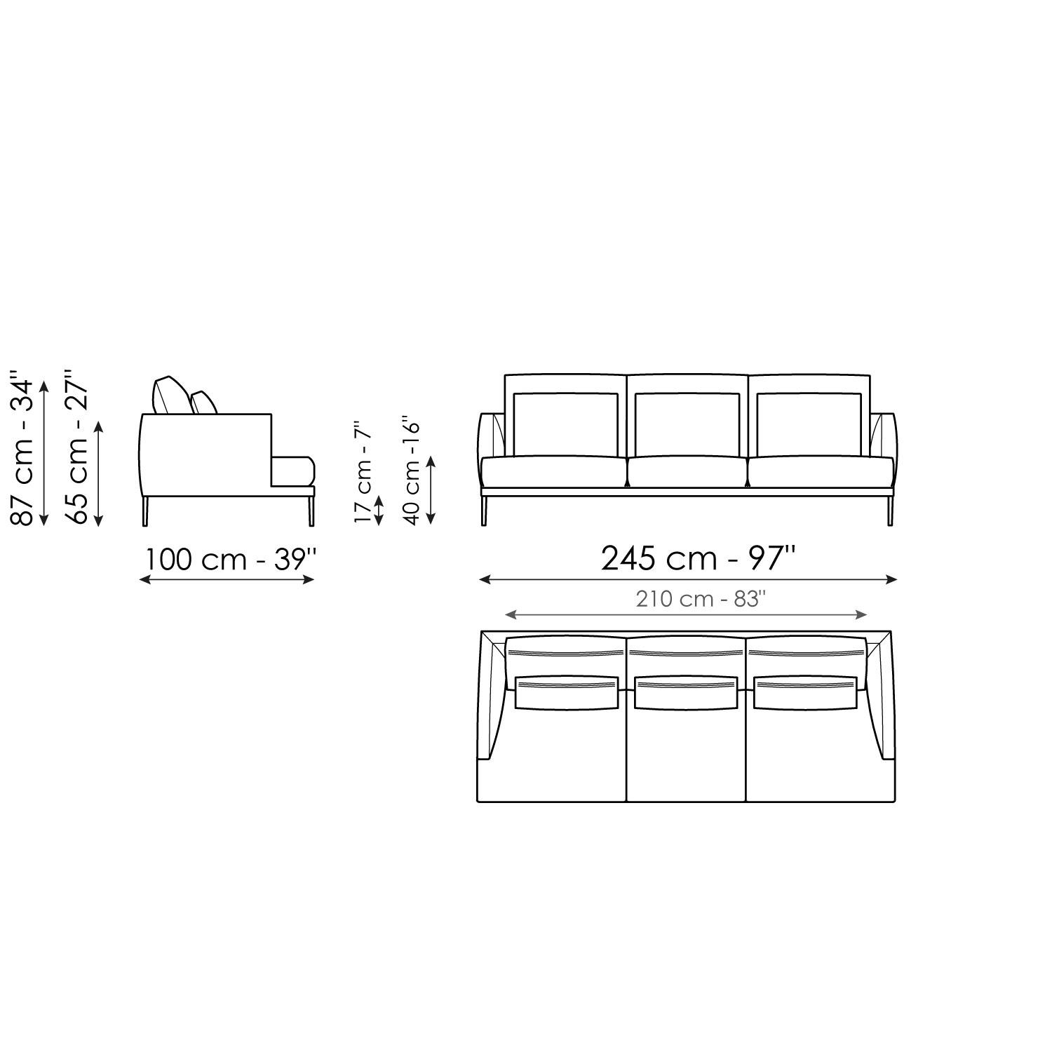 Sofa 245 - 3 seats