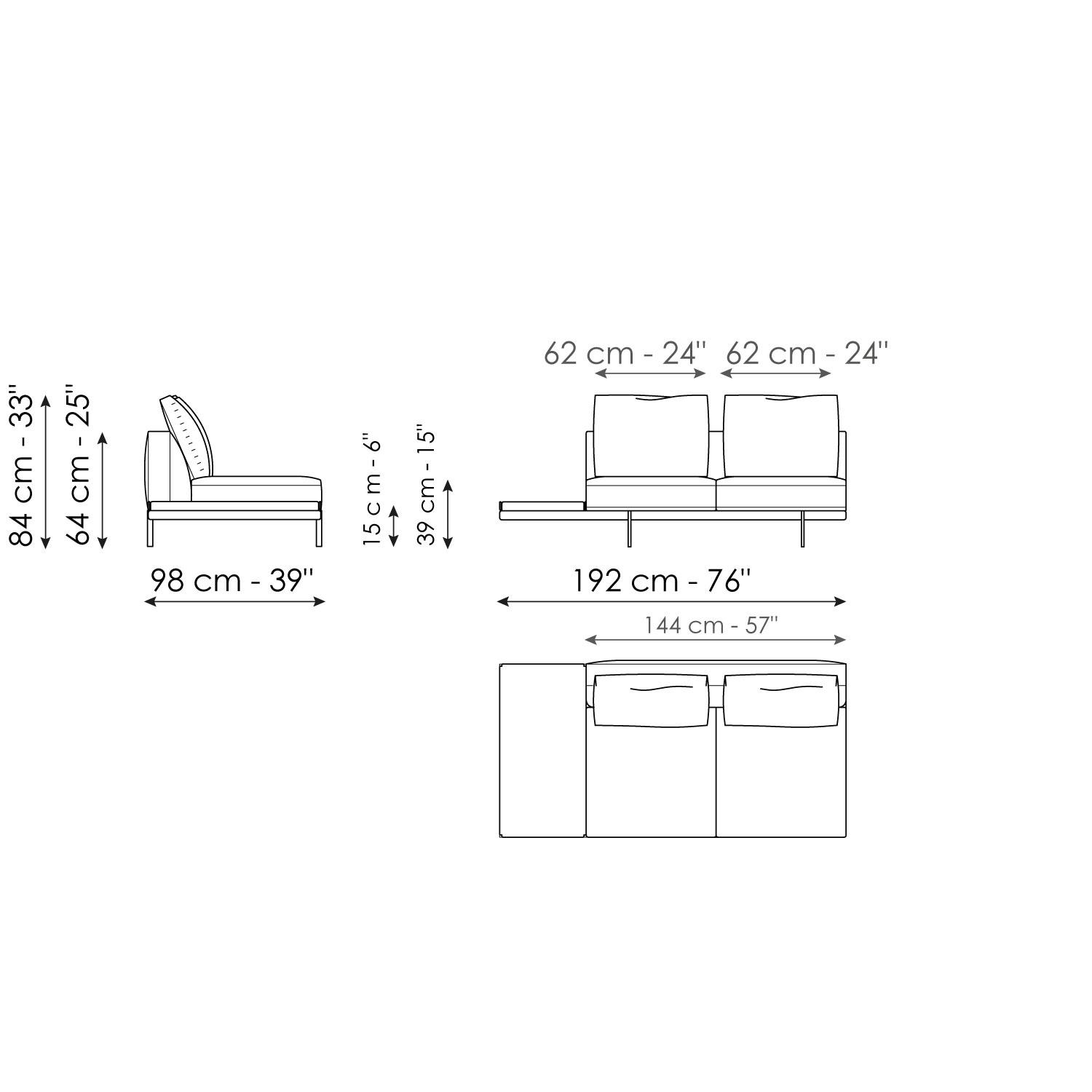 Center section with tray 192