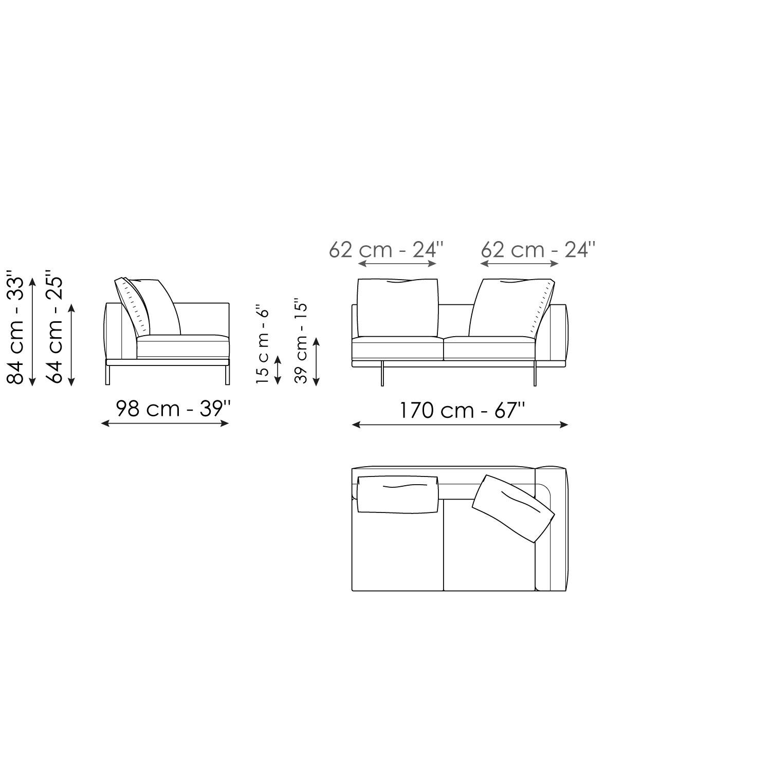 End section sofa 170