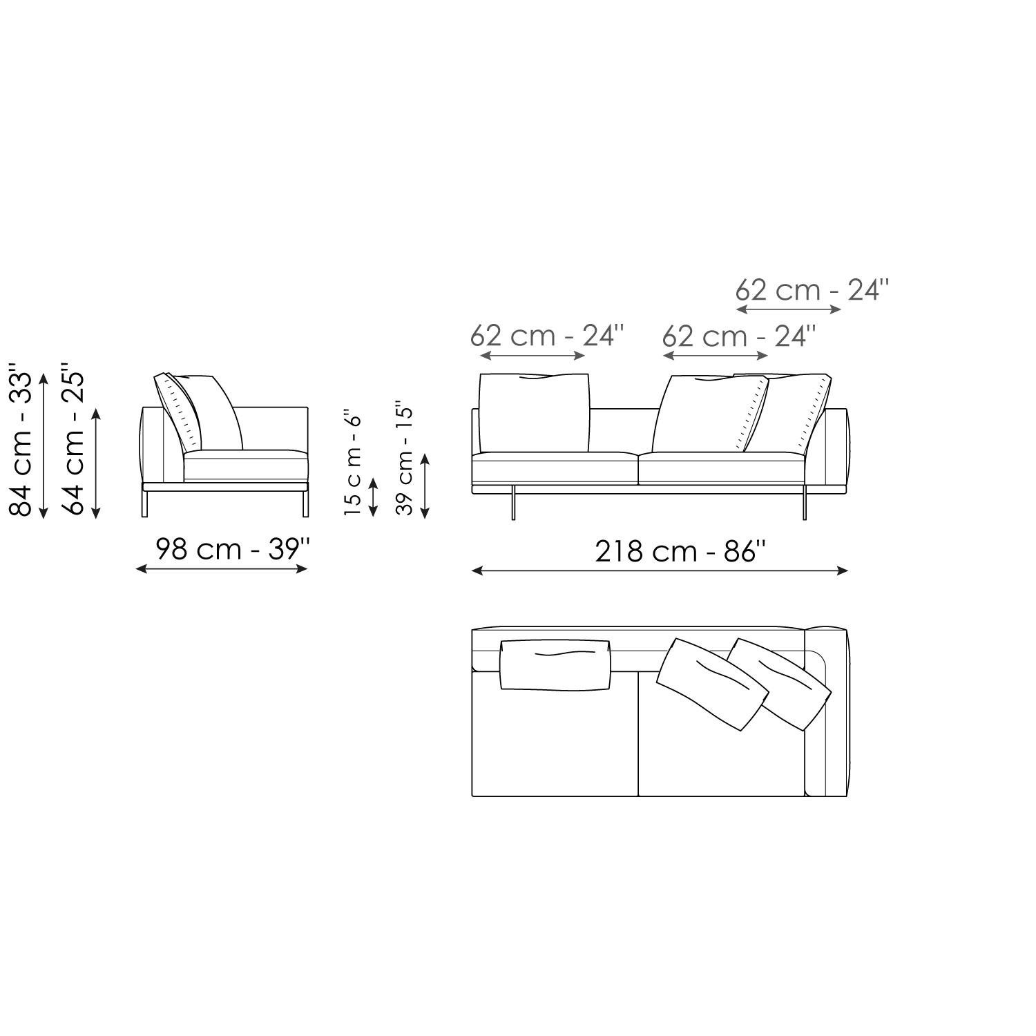 End section sofa 218
