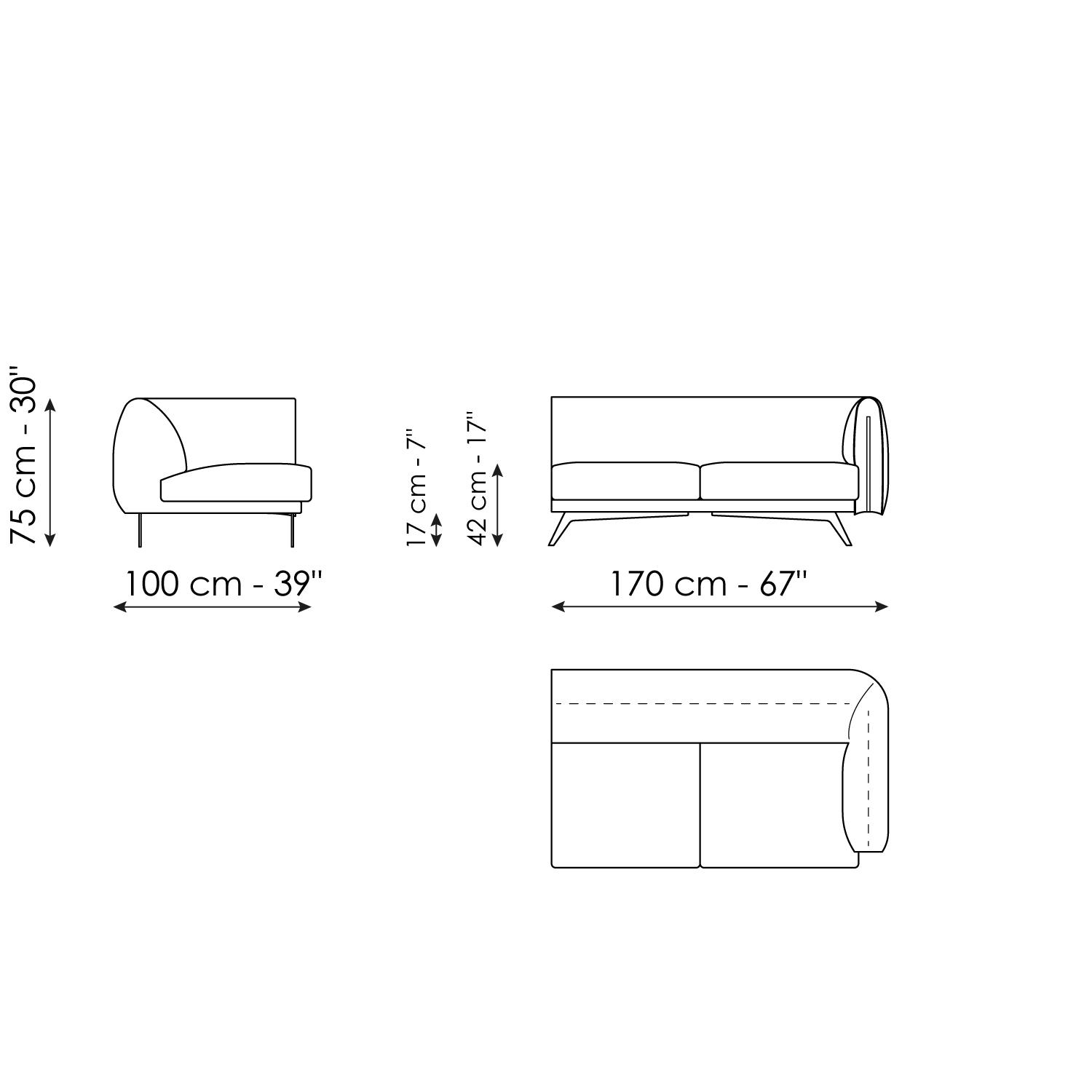 End section sofa 170
