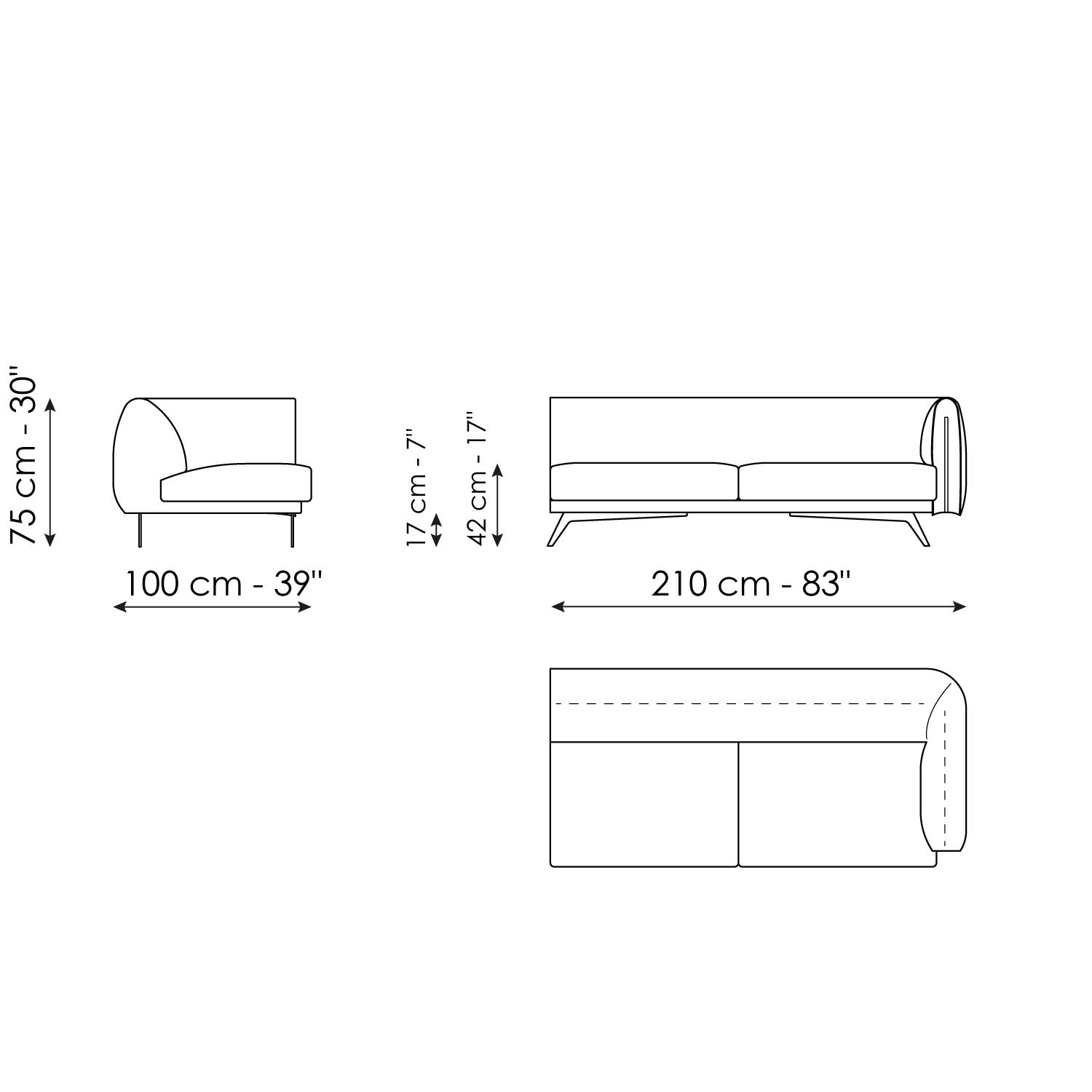End section sofa 210
