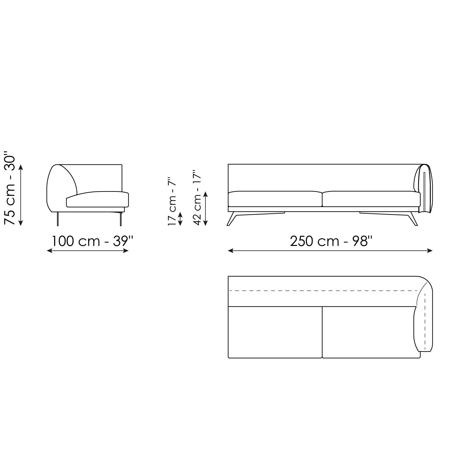 End section sofa 250