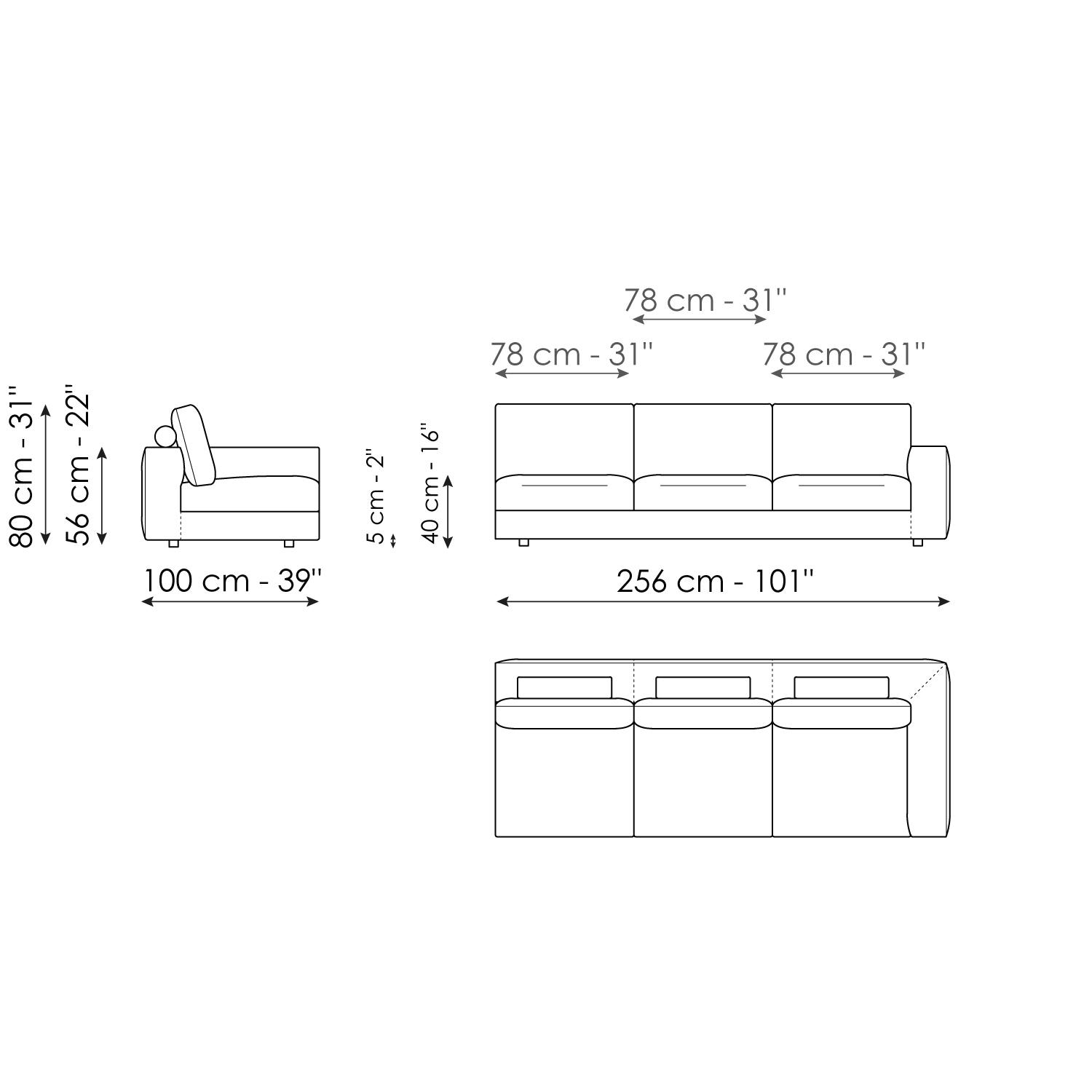 Sofa Endteil 256